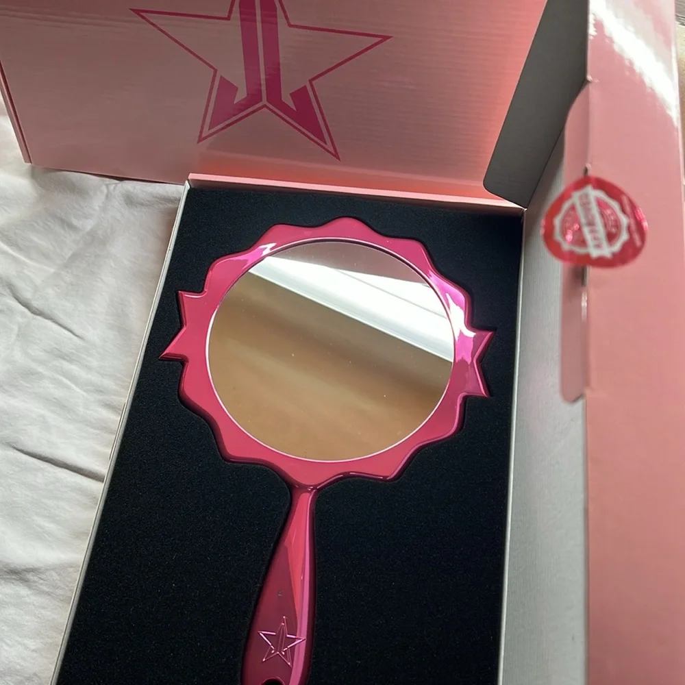 Jeffree Star Metallic Pink “Approved” stamp mirror